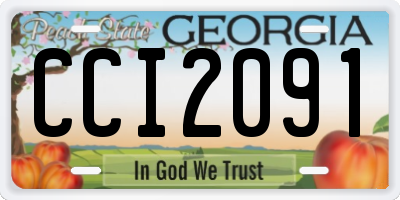 GA license plate CCI2091