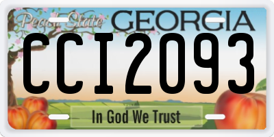 GA license plate CCI2093