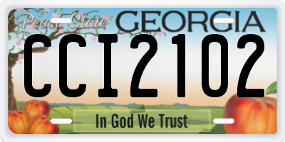 GA license plate CCI2102