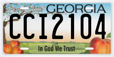 GA license plate CCI2104