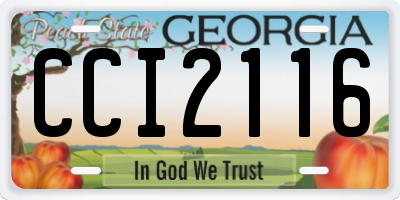 GA license plate CCI2116