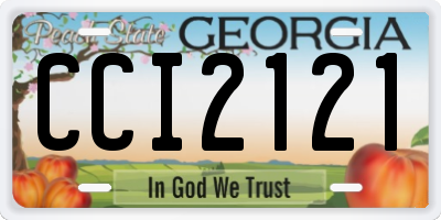 GA license plate CCI2121