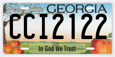 GA license plate CCI2122