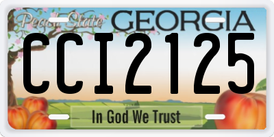 GA license plate CCI2125