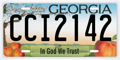 GA license plate CCI2142