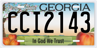 GA license plate CCI2143
