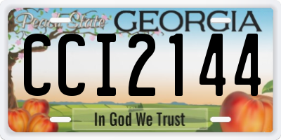GA license plate CCI2144