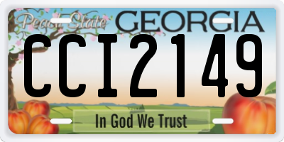 GA license plate CCI2149