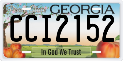 GA license plate CCI2152