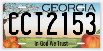 GA license plate CCI2153