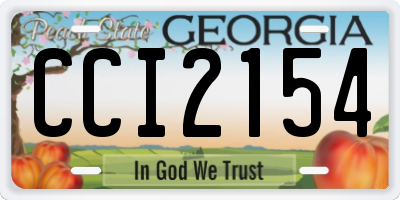 GA license plate CCI2154