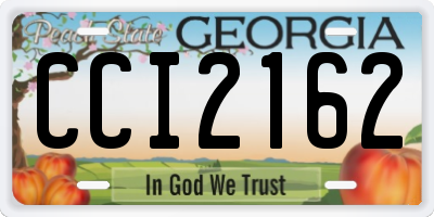 GA license plate CCI2162