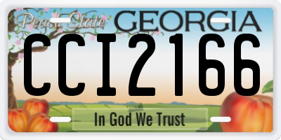 GA license plate CCI2166