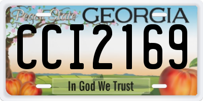 GA license plate CCI2169