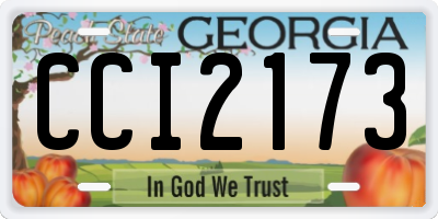 GA license plate CCI2173