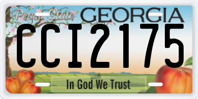 GA license plate CCI2175