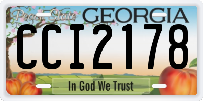 GA license plate CCI2178