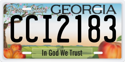 GA license plate CCI2183