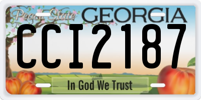 GA license plate CCI2187