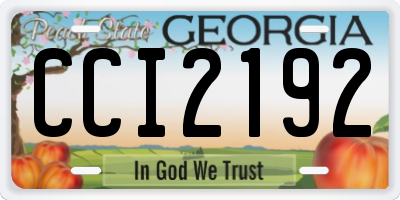 GA license plate CCI2192
