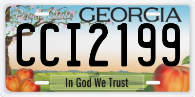 GA license plate CCI2199