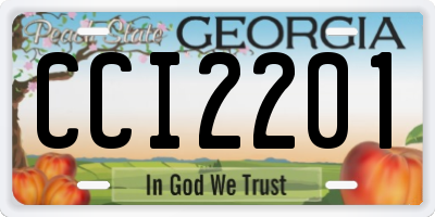 GA license plate CCI2201