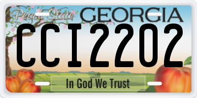 GA license plate CCI2202