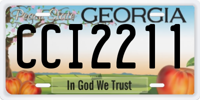 GA license plate CCI2211