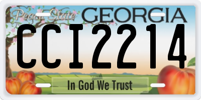 GA license plate CCI2214