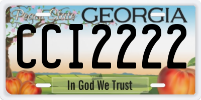 GA license plate CCI2222