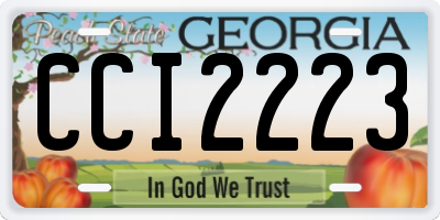 GA license plate CCI2223