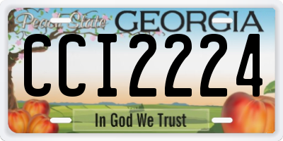 GA license plate CCI2224