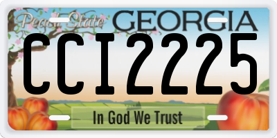 GA license plate CCI2225
