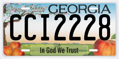 GA license plate CCI2228