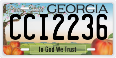 GA license plate CCI2236