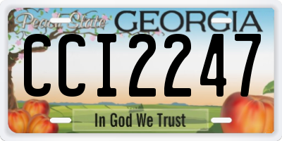 GA license plate CCI2247