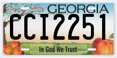 GA license plate CCI2251
