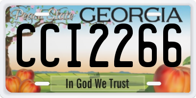 GA license plate CCI2266