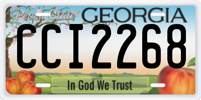 GA license plate CCI2268