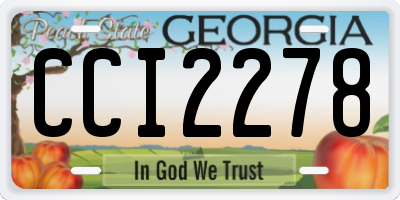 GA license plate CCI2278