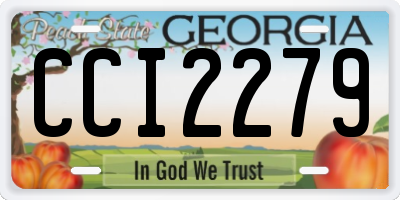 GA license plate CCI2279