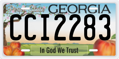 GA license plate CCI2283