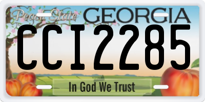 GA license plate CCI2285