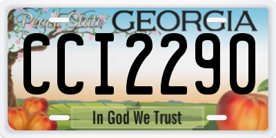 GA license plate CCI2290