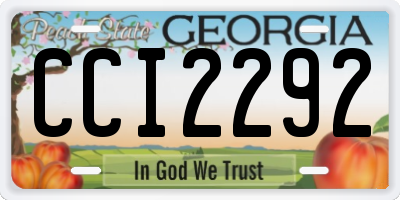 GA license plate CCI2292