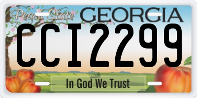 GA license plate CCI2299