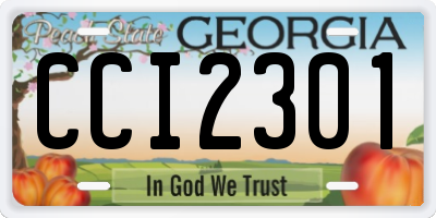 GA license plate CCI2301