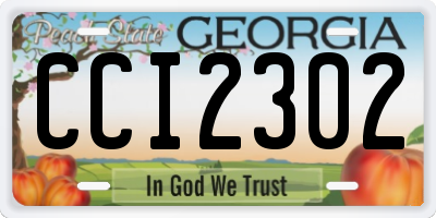 GA license plate CCI2302
