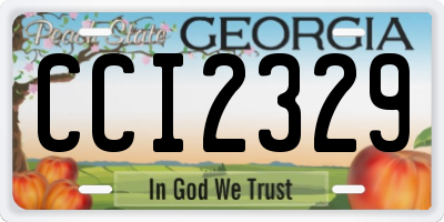 GA license plate CCI2329