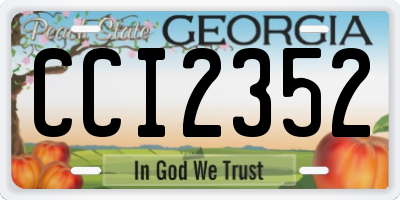 GA license plate CCI2352